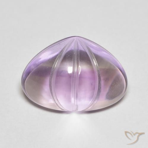 5.90ct 자연스러운 미디엄 바이올렛 자수정, 배 모양, 투명한