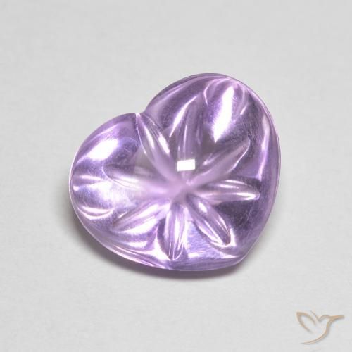 4.57ct 자연스러운 딥 아이리스 바이올렛 자수정, 마음, 투명한