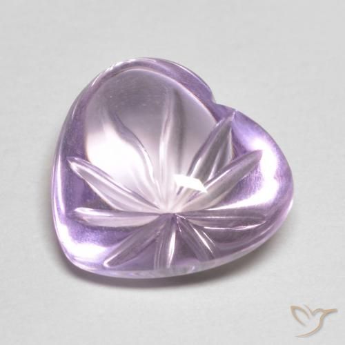 6.16ct 자연스러운 아이리스 바이올렛 자수정, 마음, 투명한