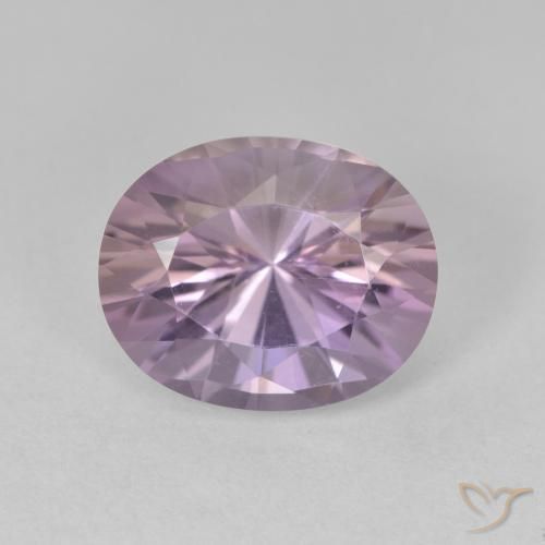 3.53ct 자연스러운 라이트 바이올렛 자수정, 타원형, VVS