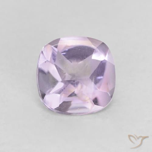 0.52ct 자연스러운 라이트 바이올렛 자수정, 방석, 투명한