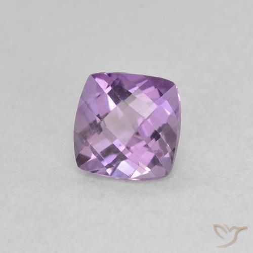 0.48ct 자연스러운 분홍빛이 도는 보라색 자수정, 방석, VVS