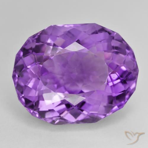 30.90ct 자연스러운 인텐스 바이올렛 자수정, 타원형, VVS