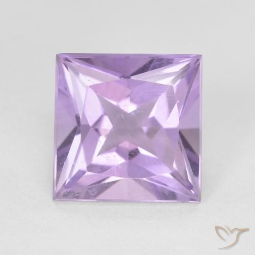 2.25ct 자연스러운 미디엄 핑크 바이올렛 자수정, 정사각형, VS