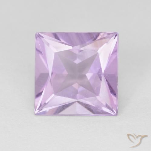 1.84ct 자연스러운 라이트 핑크빛이 도는 바이올렛 자수정, 정사각형, VS