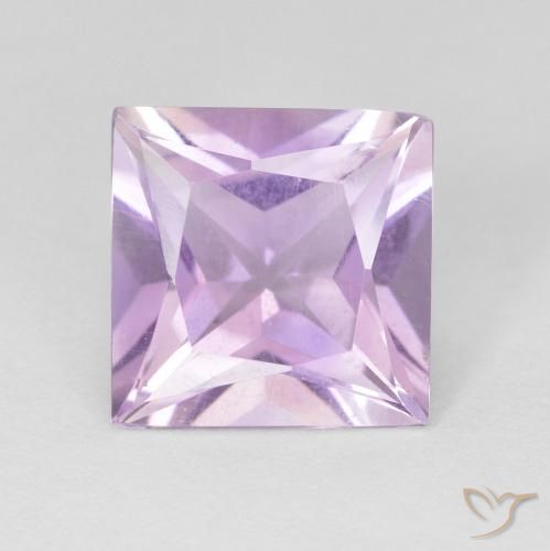 2.08ct 자연스러운 라이트 핑크빛이 도는 바이올렛 자수정, 정사각형, VS