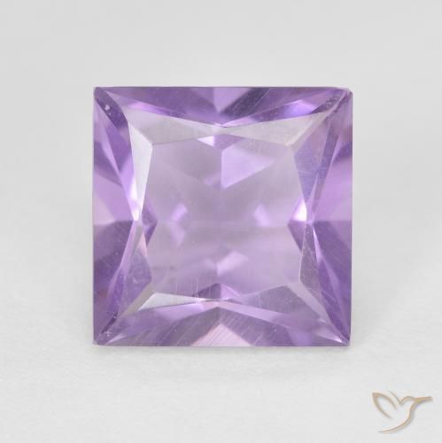 2.35ct 자연스러운 라이트 핑크빛이 도는 바이올렛 자수정, 정사각형, VVS