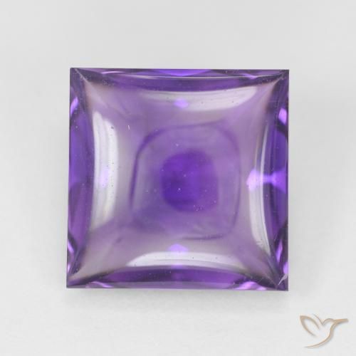 4.10ct 자연스러운 Medium Light-Violet 자수정, 정사각형, 투명한