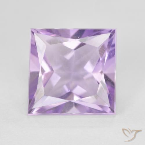 4.33ct 자연스러운 미디엄 바이올렛 자수정, 정사각형, VVS