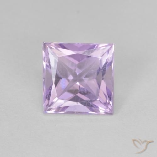 1.93ct 자연스러운 라이트 바이올렛 자수정, 정사각형, VS