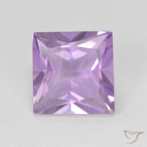 2.32ct 자연스러운 미디엄 핑크 바이올렛 자수정, 정사각형, VS