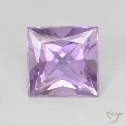 1.97ct 자연스러운 라이트 바이올렛 자수정, 정사각형, VS