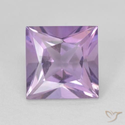 2.09ct 자연스러운 미디엄 핑크 바이올렛 자수정, 정사각형, VVS-VS