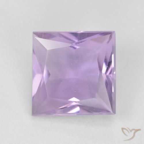 1.23ct 자연스러운 라이트 바이올렛 자수정, 정사각형, VVS