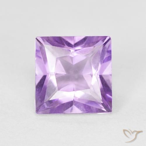 1.08ct 자연스러운 분홍빛 아이리스 바이올렛 자수정, 정사각형, VVS