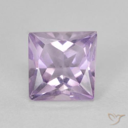 1.11ct 자연스러운 라이트 바이올렛 자수정, 정사각형, VVS-VS