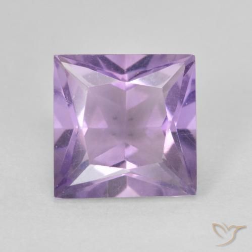 2.29ct 자연스러운 미디엄 핑크 바이올렛 자수정, 정사각형, VVS-VS