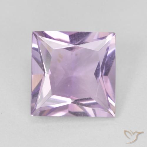 2.01ct 자연스러운 라이트 바이올렛 자수정, 정사각형, VVS-VS
