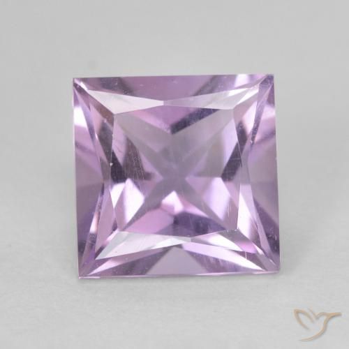 2.27ct 자연스러운 미디엄 핑크 바이올렛 자수정, 정사각형, VVS-VS