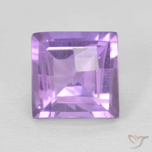 1.84ct 자연스러운 미디엄 바이올렛 자수정, 정사각형, VVS-VS