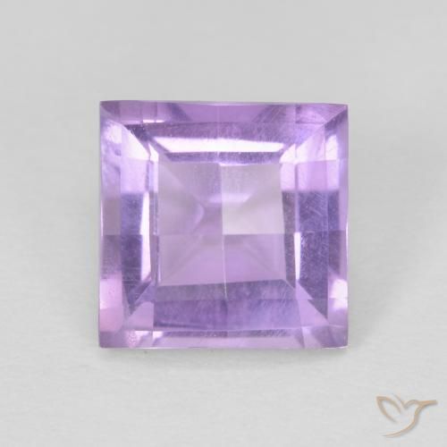 1.75ct 자연스러운 미디엄 바이올렛 자수정, 정사각형, VVS-VS