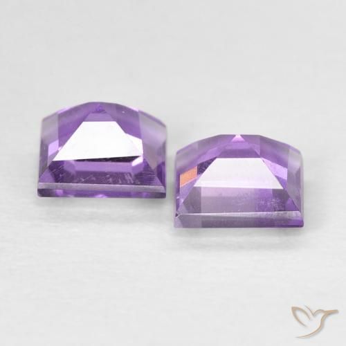 0.87캐럿 천연 Medium Dark-Violet 자수정 보석, 정사각형, VVS-VS