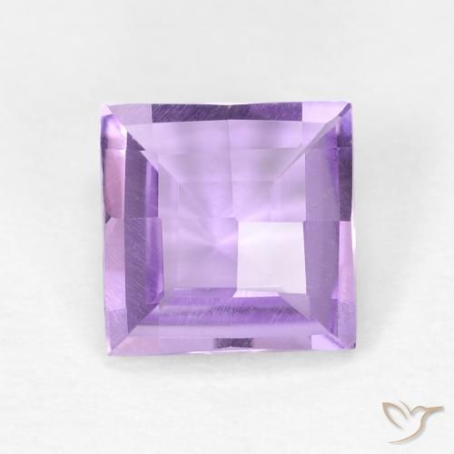 1.42ct 자연스러운 미디엄 바이올렛 자수정, 정사각형, SI