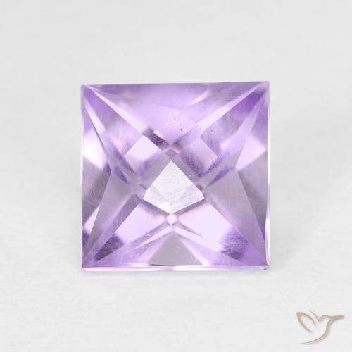 1.18ct 자연스러운 미디엄 바이올렛 자수정, 정사각형, VVS