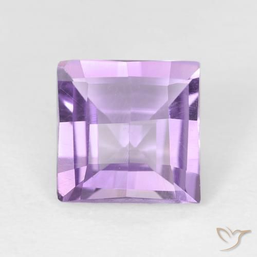1.42ct 자연스러운 미디엄 바이올렛 자수정, 정사각형, VVS-VS