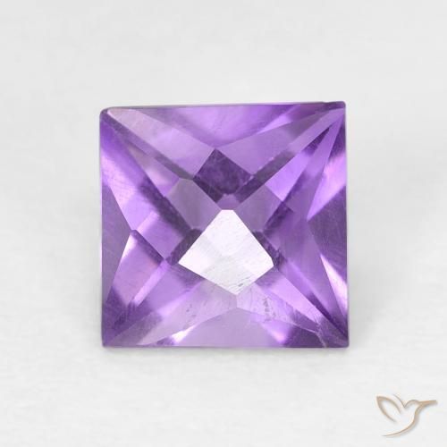 1.03ct 자연스러운 미디엄 바이올렛 자수정, 정사각형, VVS-VS