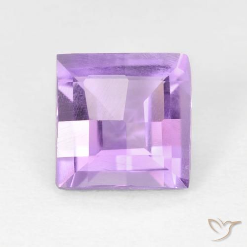 1.35ct 자연스러운 라이트 핑크빛이 도는 바이올렛 자수정, 정사각형, VVS-VS