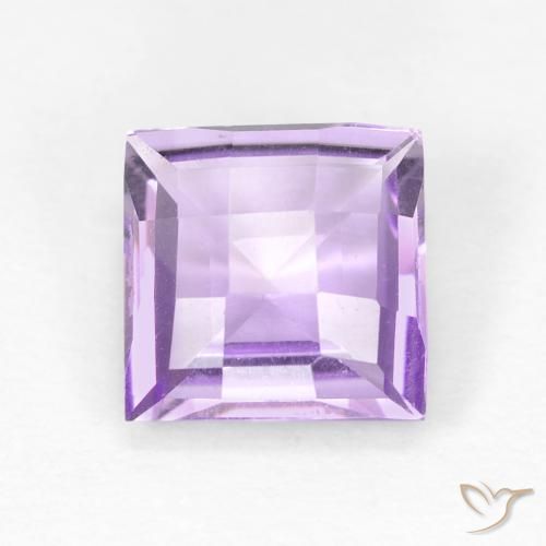 1.56ct 자연스러운 라이트 핑크빛이 도는 바이올렛 자수정, 정사각형, VVS-VS