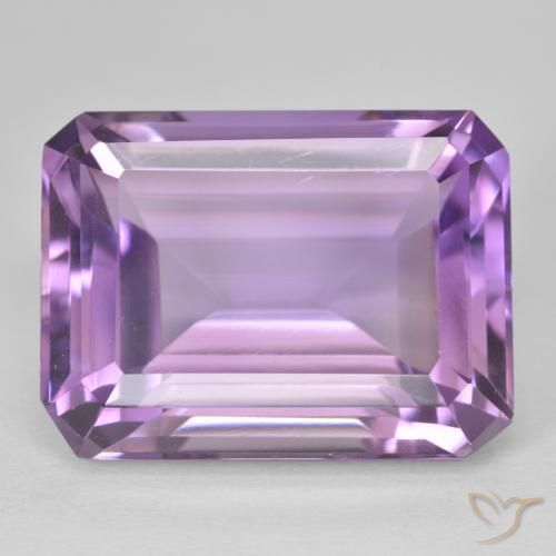 23.96ct 자연스러운 Medium Light Purplish-Violet 자수정, 에메랄드 컷, VVS