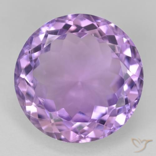 14.18ct 자연스러운 미디엄 바이올렛 자수정, 둥근, VVS-VS