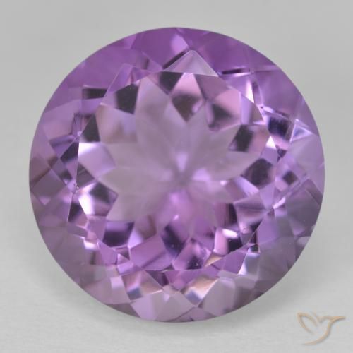 13.46ct 자연스러운 미디엄 바이올렛 핑크 자수정, 둥근, VVS-VS