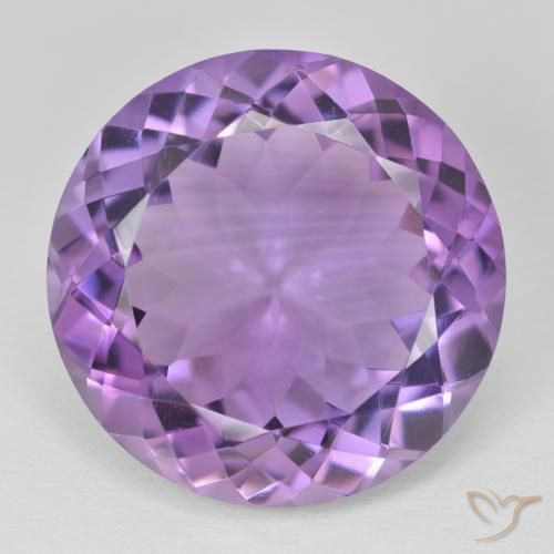 23.66ct 자연스러운 미디엄 바이올렛 자수정, 둥근, VVS-VS
