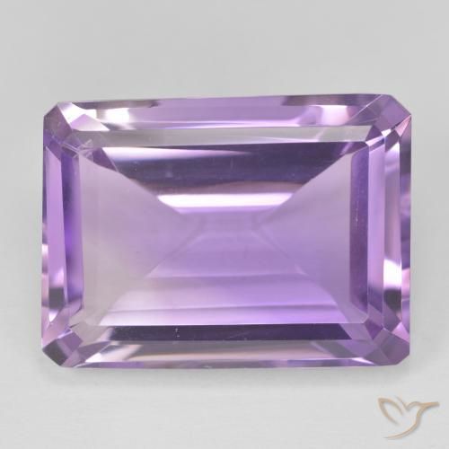 20.96ct 자연스러운 미디엄 바이올렛 자수정, 에메랄드 컷, VVS