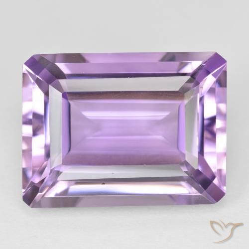 21.50ct 자연스러운 분홍빛이 도는 보라색 자수정, 에메랄드 컷, VVS