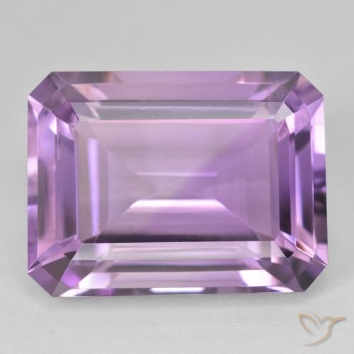 22.71ct 자연스러운 보라색 보라색 자수정, 에메랄드 컷, VVS