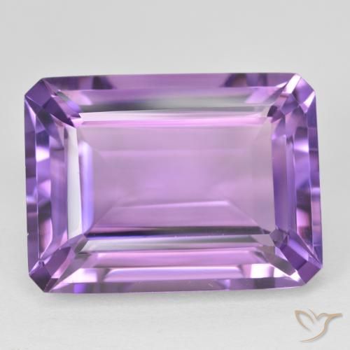 21.82ct 자연스러운 딥 바이올렛 자수정, 에메랄드 컷, VVS