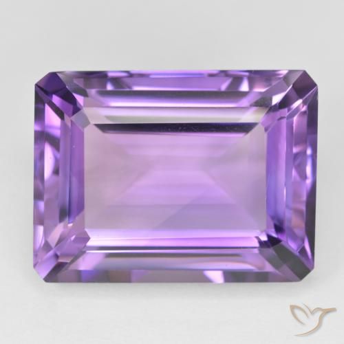 22.70ct 자연스러운 미디엄 바이올렛 자수정, 에메랄드 컷, VVS-VS