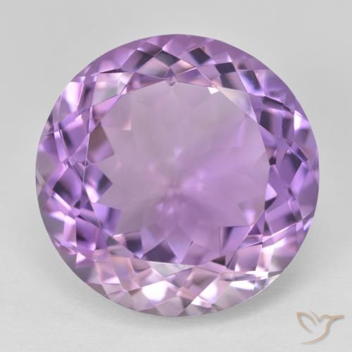 26.80ct 자연스러운 미디엄 핑크 바이올렛 자수정, 둥근, VVS