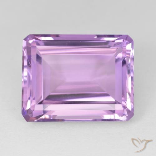 19.79ct 자연스러운 분홍빛이 도는 보라색 자수정, 에메랄드 컷, VVS-VS