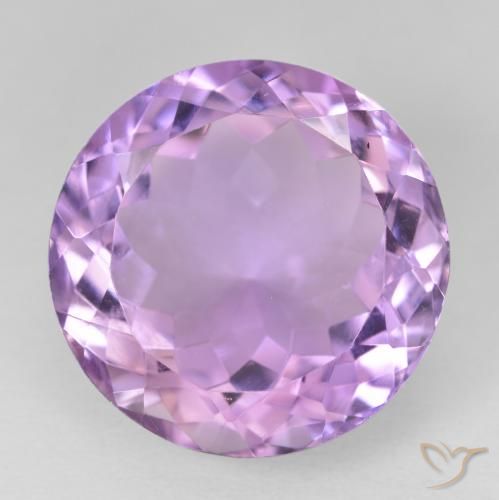 14.47ct 자연스러운 미디엄 핑크 바이올렛 자수정, 둥근, VVS-VS