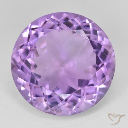 25.83ct 자연스러운 미디엄 바이올렛 자수정, 둥근, VVS