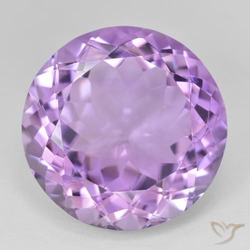 25.66ct 자연스러운 미디엄 바이올렛 자수정, 둥근, VVS