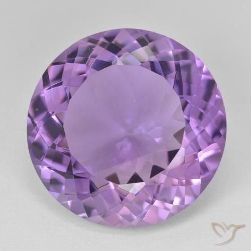 22.99ct 자연스러운 미디엄 바이올렛 자수정, 둥근, VVS