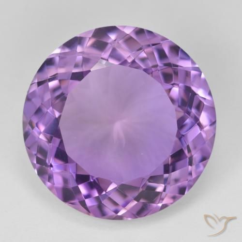 24.81ct 자연스러운 딥 바이올렛 자수정, 둥근, VVS