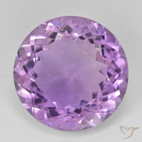 25.45ct 자연스러운 Medium Light Purplish-Violet 자수정, 둥근, VVS