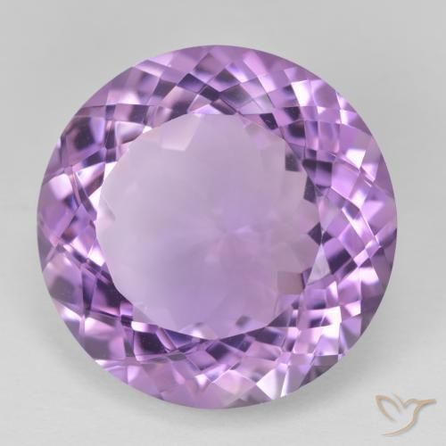 25.45캐럿 천연 Medium Light Purplish-Violet 자수정, 둥근, VVS